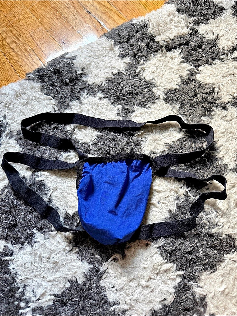 Men’s Blue & Black Jockstrap  Size Medium